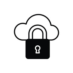 Cloud Security icon vector stock.