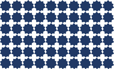 seamless pattern with blue star pattern seamless repeat style, replete image design for fabric printing 