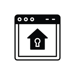 Home Security icon vector stock.