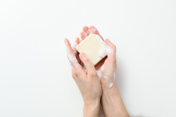 Soap - spa, beauty procedures and skin care concept