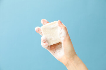 Soap - spa, beauty procedures and skin care concept