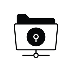 Secure Folder icon vector stock.