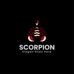 Vector Logo Illustration Scorpion Gradient Colorful Style