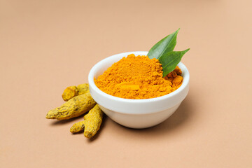 Fragrant seasoning - turmeric, one of the main ingredients in Indian curry