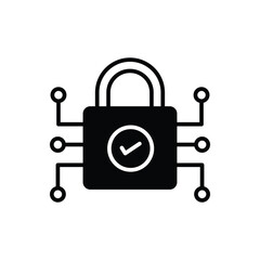 Cyber Security icon vector stock.