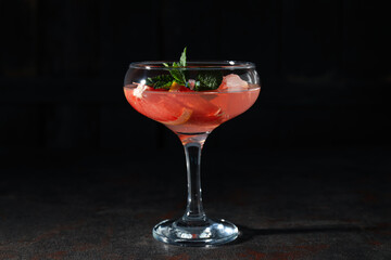 Grapefruit cocktail, alcohol or non alcoholic drink for party
