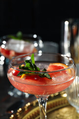 Grapefruit cocktail, alcohol or non alcoholic drink for party