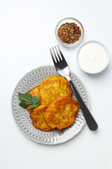Tasty food concept - potato pancakes, delicious homemade food