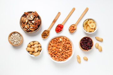Tasty food concept - delicious dried fruits, tasty dried food