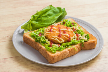 モーニングイメージ　カツトースト
