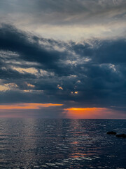 beautiful nature sunset sea sky in the clouds