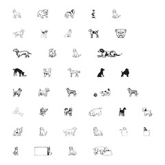 Creative New Dog Silhouette Symbol