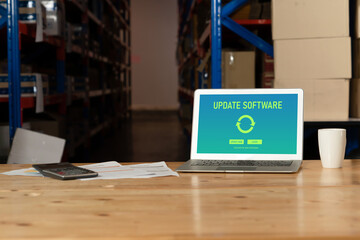 Software update on computer for modish version of device software upgrade