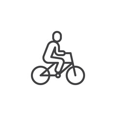 Obraz premium Cycling sport line icon