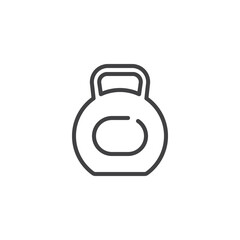 Kettlebell line icon