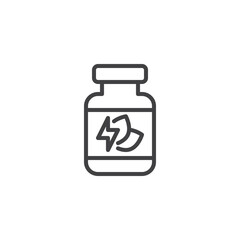 Sports nutrition line icon
