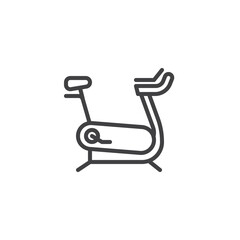 Exercise bike line icon