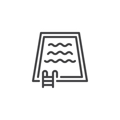 Swimming pool line icon