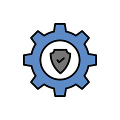 Protection Security icon vector stock.