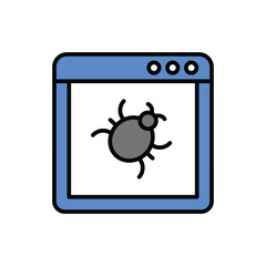 Infected Web icon vector stock.