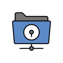 Secure Folder icon vector stock.