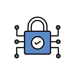 Cyber Security icon vector stock.