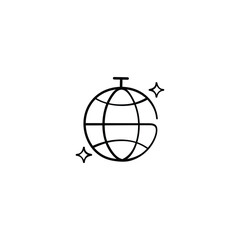 Disco Lamp Line Style Icon Design