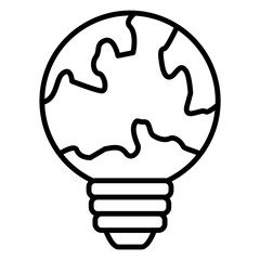 Illustration of Eco Bulb design Icon