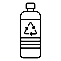 Illustration of Recyclable Plastic Bottle design Icon