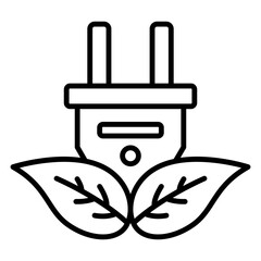 Illustration of Eco Power design Icon