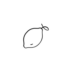Lemon Line Style Icon Design
