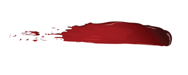 Concept Blood splash spot. This flat and colorful vector design depicts a small blood spot with shades of red and brown blending together to create a realistic texture. Vector illustration.