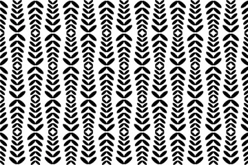 ikat black white Abstract Ethnic art. Seamless pattern in tribal, folk embroidery, and Mexican style. Aztec geometric art ornament print.Design for carpet, cover.wallpaper, wrapping, fabric, clothing