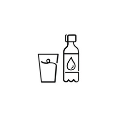 Water Line Style Icon Design
