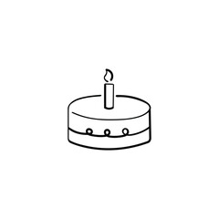Birthday Cake Line Style Icon Design
