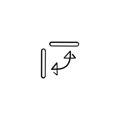 Swing Air Conditioner Line Style Icon Design
