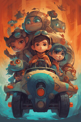 The Dreamlike Racing World: Cool Boys Racing with Friends in a Magical Land