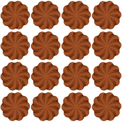 Pattern homemade cookie different taste in pastry biscuit