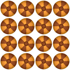 Pattern homemade cookie different taste in pastry biscuit