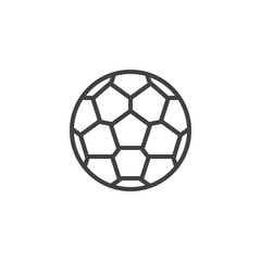 Fototapeta premium Soccer ball line icon