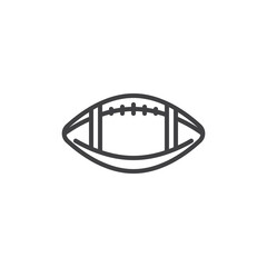 American football ball line icon