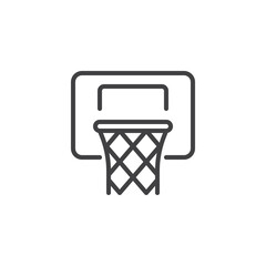 Fototapeta na wymiar Basketball hoop line icon