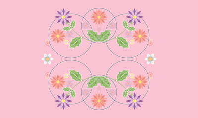 Seamless abstract floral pattern. Trendy with bright colours perfect for poster, wallpaper, banner and backdrop