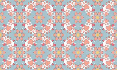 Seamless abstract floral pattern. Trendy with bright colours perfect for poster, wallpaper, banner and backdrop