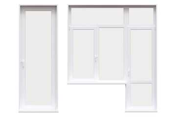 windows in the interior isolated on transparent background, 3D illustration, cg render