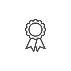 Award medal line icon