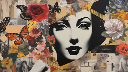 Art contemporary collage. design Generated AI