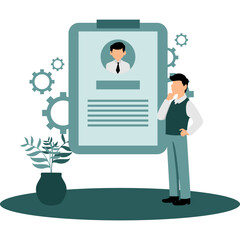 Hiring Employe Illustration