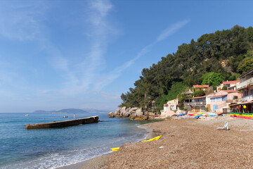 Obraz premium Beach of Pin de Galle in the French Riviera Coast