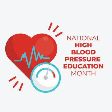 vector graphic of national high blood pressure education month good for national high blood pressure education month celebration. flat design. flyer design.flat illustration.